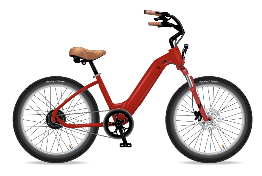Model R Mini E-Bike in Red