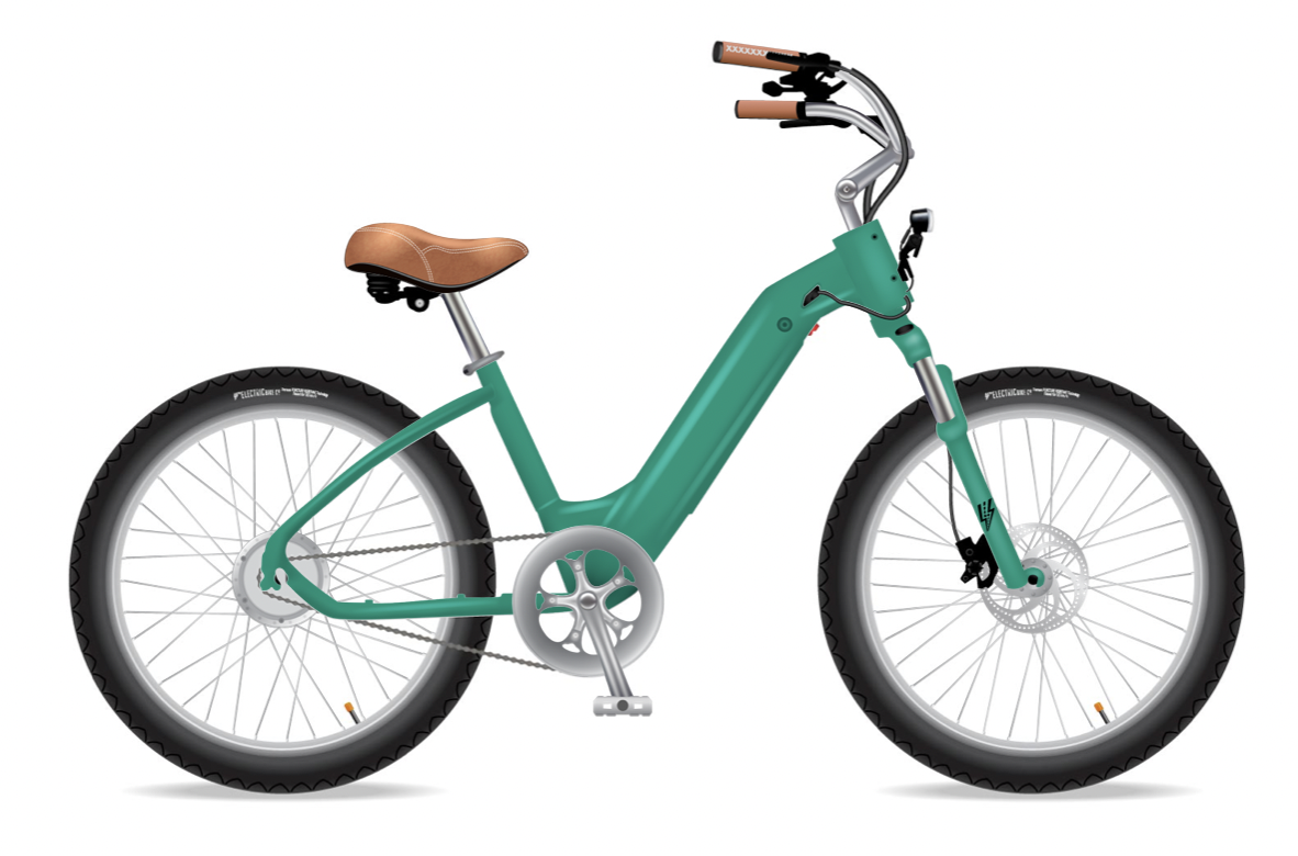 Model R Mini E-Bike in Green
