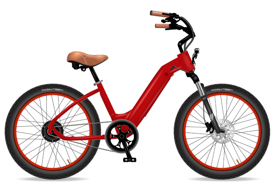 Model R E-Bike in Red