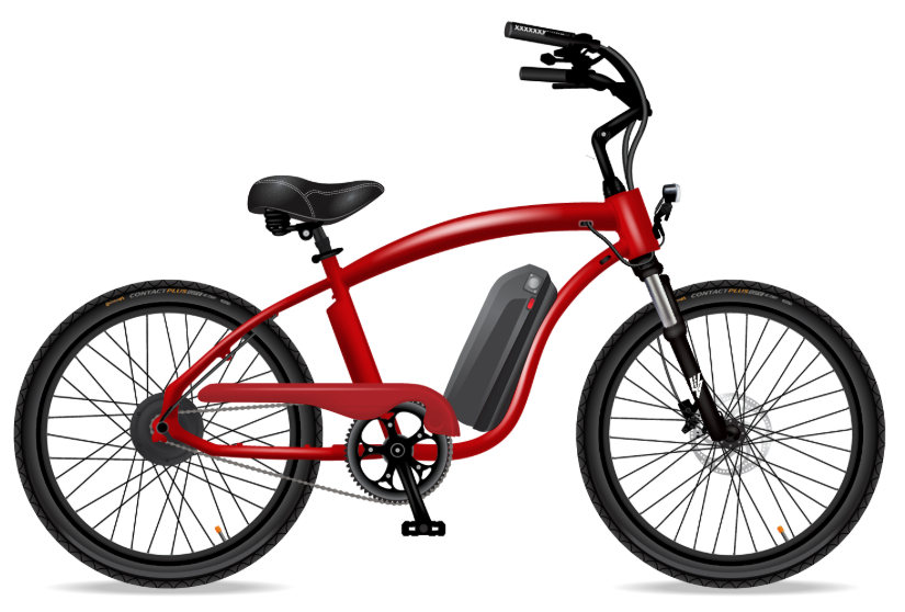 Model X E-Bike in Red